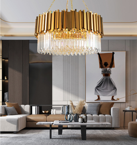 Gotway — lustre led suspendu en cristal circulaire, design moderne, produit de luxe, éclairage d'intérieur, luminaire décoratif de plafond, idéal pour un salon - Product Image 3