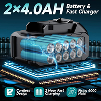 Kit de Agrafeuse Sans Fil 20V pour Clôtures |   Agrafes de calibre 16, 1 pouce |   1300 coups par charge |   Comprend une batterie, un chargeur rapide, un sac
