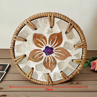 Sous-verres en rotin tressé à la main colorés du Vietnam, sets de table de cuisine, dessous de tasse avec coussin isolant thermique, accessoires décoratifs