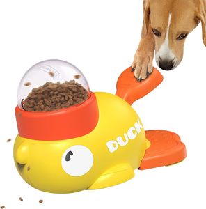 New Yellow Duck Shaped 2-in-1 <b>Dog</b> Slow <b>Feeder</b> <b>Puzzle</b> Toy <b>Dog</b> Interactive Treat Dispenser Toy Slow <b>Feeder</b> Toy - Product Image 1