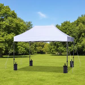 ABCCANOPY 5+ Person Waterproof Oxford Pop <b>Canopy</b> <b>Tent</b> Commercial Instant Shelter Wheeled Carry Bag 10x15 FT White 170t Polyester - Product Image 4