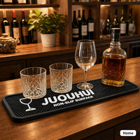 Promotion 1000 pièces Tapis anti-dérapant en PVC souple écologique avec logo personnalisé pour bar, accessoire en caoutchouc personnalisé pour articles de bar