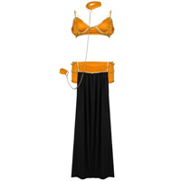 Damen Sexy Schlafanzug Cosplay Arabische Sexy Unterwäsche Party Prinzessin Leia Sklaven-BH Langer Rock Halloween Sexy Ägyptisches Kostüm