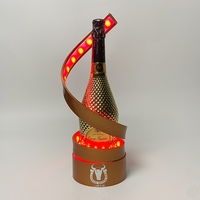 Support de présentation de champagne avec logo personnalisé, présentoir de bouteille lumineux à LED avec recharge pour discothèque, bar, service VIP