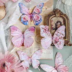 10 Adesivi per Confezione, Serie 'Poesie delle Farfalle' di Monet, Decorazioni in Rilievo per Diari - Product Image 2