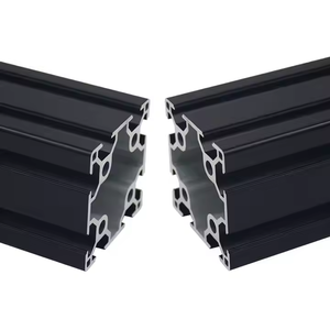 Profil d'extrusions en aluminium anodisé noir de fente de la double rainure 60 <span class=keywords><strong>T</strong></span> de matériel d'alliage d'aluminium de prix usine pour le cadre de poste de travail - Product Image 2