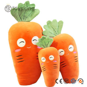 Jouets en peluche Velboa doux en forme de carotte, personnalisables pour cadeaux promotionnels ou machines à crème - Product Image 1