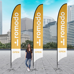 Utdoor-banderines <span class=keywords><strong>de</strong></span> poliéster con logotipo personalizado, cartel publicitario flexible con lazo en forma <span class=keywords><strong>de</strong></span> lágrima para playa - Product Image 4