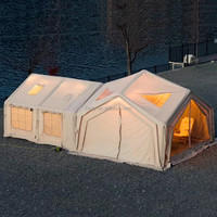 Tente gonflable géante Air Cube verte à prix d'usine avec tente de camping et de fête extérieure intégrée