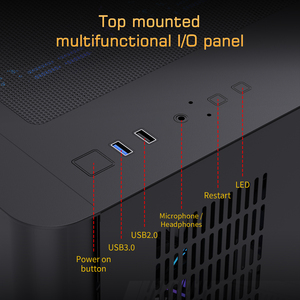 Lovingcool Casing PC Gaming komputer OEM kustom Casing komputer & menara kaca Tempered ATX lemari PC Casing - Product Image 5