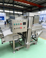 Machine entièrement automatique pour enrober les doigts de poulet, les bandes de poulet, la farine de pain, la poudre d'escalope, la machine à saupoudrer