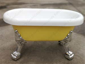 <span class=keywords><strong>Baignoire</strong></span> autoportante en acrylique pour bébé, <span class=keywords><strong>baignoire</strong></span> <span class=keywords><strong>de</strong></span> luxe japonais <span class=keywords><strong>de</strong></span> petite taille à <span class=keywords><strong>pied</strong></span>, colorée et jaune - Product Image 6