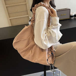 High quality portable <b>nylon</b> drawstring <b>shoulder</b> <b>bag</b> with large capacity and stylish design - Product Image 2