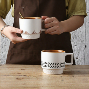 10oz Modern Eco-Friendly Simple <b>Teacup</b> Set High Appearance Custom Ceramic Coffee Mug - Product Image 3