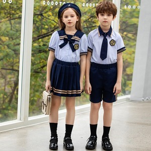 Uniforme d'école primaire de style anglais de <span class=keywords><strong>grande</strong></span> taille de 2 à 18 ans ensemble uniforme de garderie bleu uniforme d'école primaire japonais - Product Image 2