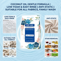 Lessive en poudre écologique haute performance avec bio-enzymes détachantes et adoucissantes pour l'hôtellerie, la vente au détail, la vente en gros et l'OEM