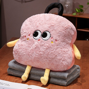 เบาะรองนั่งรูปอาหารสุดน่ารักวัสดุขนนุ่มที่มีการแสดงออกถึงความสนุกสนานหมอนตกแต่งสำหรับเวลาเล่นของเด็ก - Product Image 3