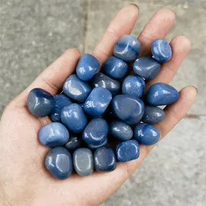 15-20 mm natürliche kristalle großhandel blau aventurine kristall trommelsteine als geschenk