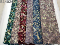 Tissu de Robe en Dentelle Française, Satin, Broderie de Perles et Paillettes pour Tenues de Mariage, de Soirée et de Fête