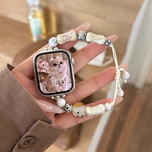 Nouveau bracelet en perles de chat de Style chinois adapté à Iwatch9 38/40/41mm <span class=keywords><strong>Apple</strong></span> <span class=keywords><strong>Watch</strong></span> pour le bracelet de montre pour femmes en céramique à la mode - Product Image 5