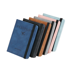 ชุดที่ใส่บัตรหนัง PU ป้ายกระเป๋าเดินทางป้องกันด้วย RFID สำหรับเดินทาง - Product Image 4