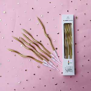 6個スパイラルケーキキャンドルバルクゴールド & カラフルなクリスマス/誕生日パーティーの装飾 - Product Image 2