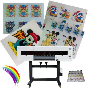 Dtf White Ink Printer Wärme übertragung Pet Film T-Shirt Dtf Drucker I3200 Mit Pulver Auto Refill für alle Stoffe