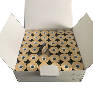 Precio de fábrica 60wt 75D/2 hilo de máquina de bordado de poliéster blanco sin bordes preenrollado 144 Uds bobinas punto de cruz ganchillo - Product Image 5