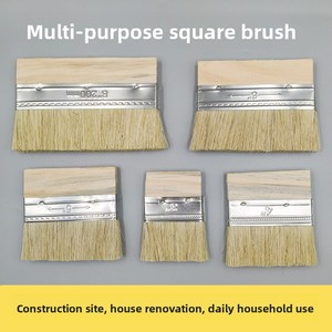 Pinceau industriel à poils naturels de porc avec brosse plate en PET pour la peinture des murs, des meubles et les outils de nettoyage pour la rénovation de la maison - Product Image 2