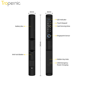 Tropernic không thấm nước chất lượng cao Silm Thông Minh Kỹ thuật số ttlock điều khiển từ xa mã thẻ vân tay khóa cửa - Product Image 6