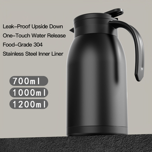 Tetera aislada al vacío <span class=keywords><strong>de</strong></span> acero inoxidable con logotipo personalizado al por mayor, tetera térmica <span class=keywords><strong>de</strong></span> color <span class=keywords><strong>de</strong></span> estilo americano <span class=keywords><strong>de</strong></span> 700/1000/1200ml para uso en cafetería - Product Image 5