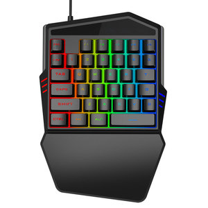 Mini-téléphone portable filaire Usb, utilisable avec une seule <span class=keywords><strong>main</strong></span>, <span class=keywords><strong>clavier</strong></span> de jeu Rgb rétro-éclairé, <span class=keywords><strong>pour</strong></span> jeux Pubg, PC - Product Image 3