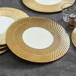 Haute qualité 11.8 pouces personnalisable décoration en céramique Western assiette plate sous-assiette maison salle à manger mariage fête hôtel vaisselle - Product Image 3