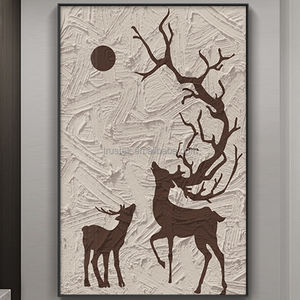 Quadri Decorativi da Parete per Soggiorno con Tema Animale, <span class=keywords><strong>Arte</strong></span> Astratta Stampata Digitalmente in 3D con Base in Legno - Product Image 4