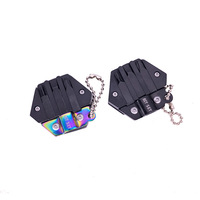 Moneda hexagonal portátil multifuncional para exteriores, cuchillo de monedas plegable EDC, llavero, destornillador, armas, herramientas de supervivencia, bolsillo