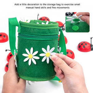 Nouveau comptage coccinelle jouet en bois 0-10 chiffres apprentissage éducatif coccinelle feutre sac à dos <span class=keywords><strong>jeu</strong></span> <span class=keywords><strong>de</strong></span> mathématiques pour enfants enfants - Product Image 3