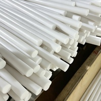 Barre en PTFE blanc vierge 100% de qualité alimentaire, sur mesure, haute température 260°C, usinée pour pompe à vanne chimique