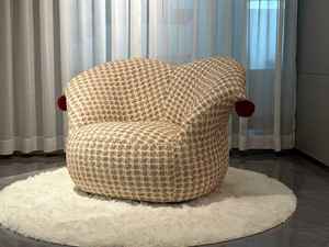 <span class=keywords><strong>Fauteuil</strong></span> d'appoint en tweed vintage en forme de cœur avec décor pompon - <span class=keywords><strong>Canapé</strong></span> simple rembourré doux <span class=keywords><strong>pour</strong></span> salon - Product Image 3