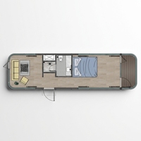 Maisonnette personnalisable, maison capsule, maison préfabriquée moderne, maison modulaire pour jardin, ADU, pod de glamping, villa, maisonnette d'appoint