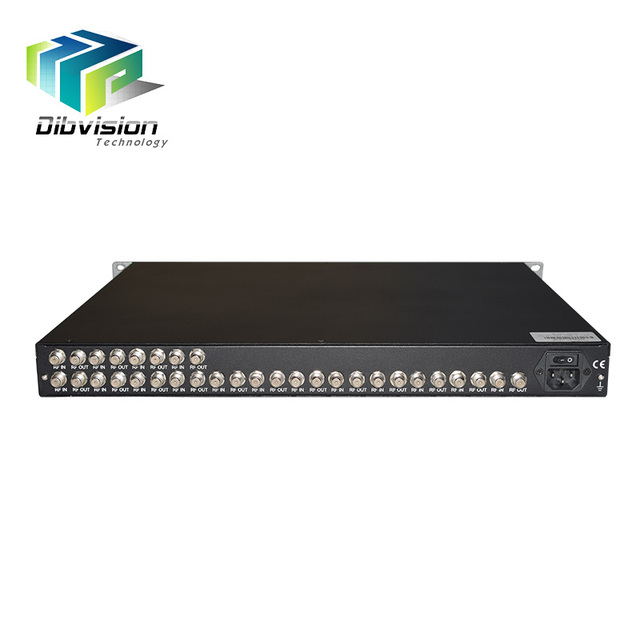 (Q116) FTA Satellite Receiver IRD 8 16 24 Free to air Dvb-s2 Dvbt Isdbt Atsc RF Input to Ip ASI Gateway Digital Headend System