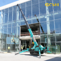 Mini-grue araignée sur chenilles de 5 tonnes avec ventouse à vide pour l'installation de murs rideaux