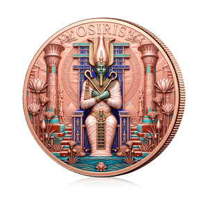 Moneta Commemorativa <span class=keywords><strong>Dei</strong></span> della Mitologia Egizia, 5oz in Rame Puro .999, Rilievo 3D Smaltato, Moneta da Collezione e Souvenir - Product Image 3