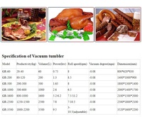 Agitateur à vide automatique à fréquence variable pour marinade horizontale de viande (poulet, bœuf)