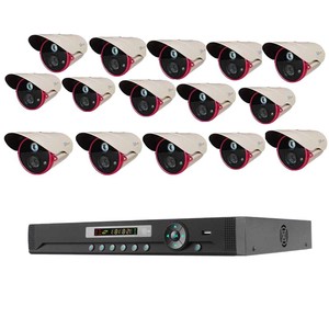 Kit de surveillance CCTV HJSCCD Hongjin 16 canaux, H.264, vision nocturne, stockage sur carte Micro SD, système de sécurité - Product Image 1