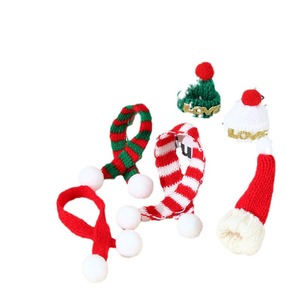 <b>Christmas</b> New <b>Mini</b> Knitted Small Scarf, Hat Decoration Pendant, Knitted Small Hat, Red and White Cane, <b>Christmas</b> Decoration - Product Image 5
