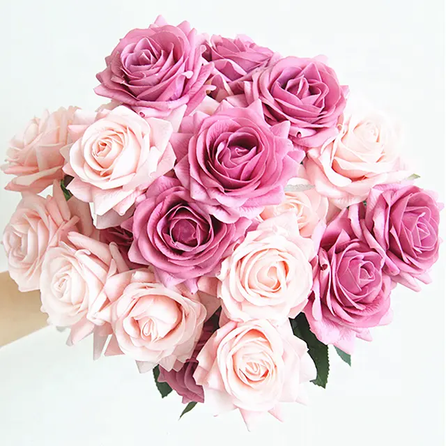 Hot selling bridal bouquet artifical latex rose flower bouquet wedding flower