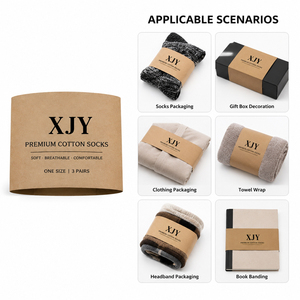 XJY carton emballage papier boîte manchon imprimé chaussette étiquette d'emballage brillant/brillant mat stratification UV revêtement impression offset - Product Image 1
