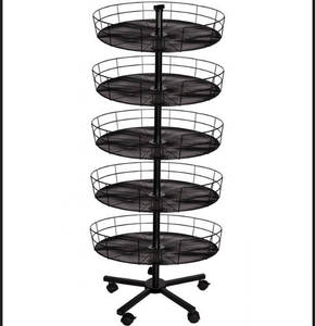 Metal Round <strong>Spinner</strong> <strong>Display</strong> <strong>Rack</strong> with <strong>Wire</strong> Mesh Free Standing Counter Top <strong>Display</strong> Stand for Dolls and Shelf Use - Product Image 6