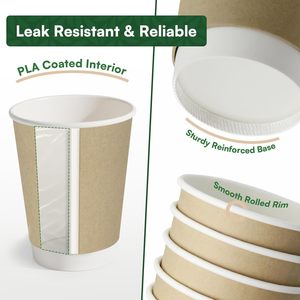 <b>Cup</b> Logo Printed <b>Disposable</b> Paper Coffee <b>Cups</b> - Product Image 2