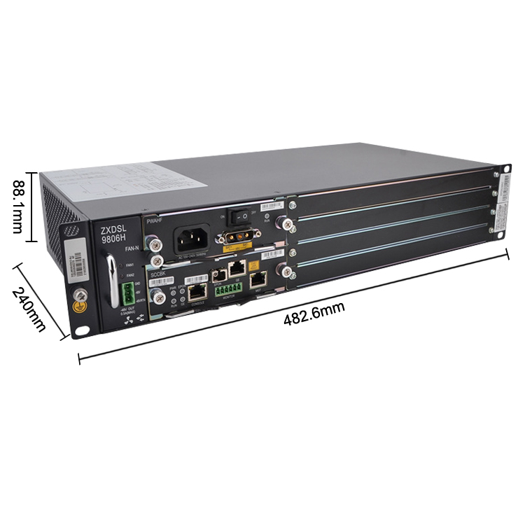 DSLAM 9806H Mini IP ZTE ZXDSL 2U FTTB for VDSL, ADSL, SHDSL with